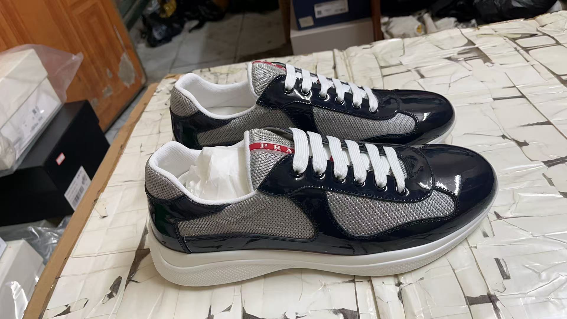 Prada Shoes(AAAA)Dark Blue-024