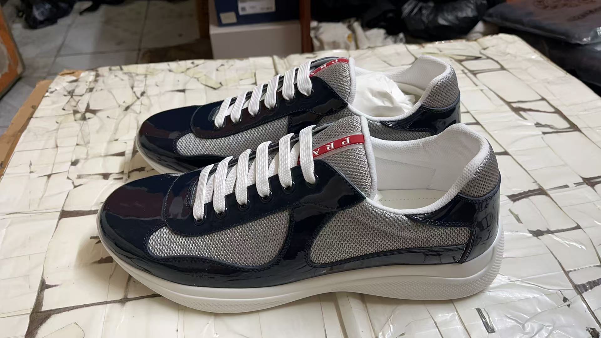 Prada Shoes(AAAA)Dark Blue-024