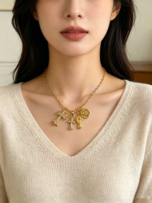 Chrome Hearts Necklace-087